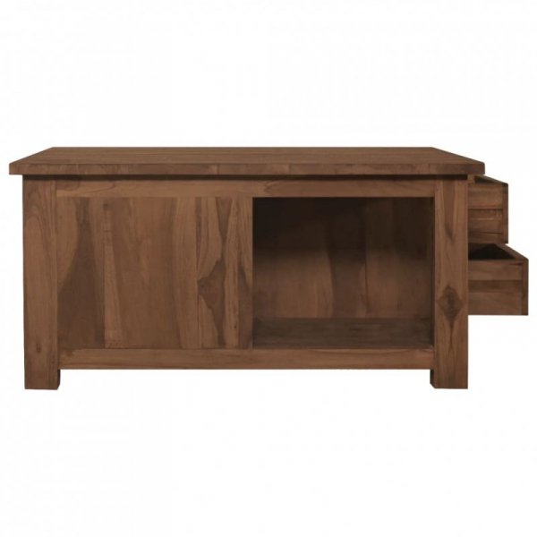 Stolik kawowy, 68x68x33 cm, lite drewno tekowe