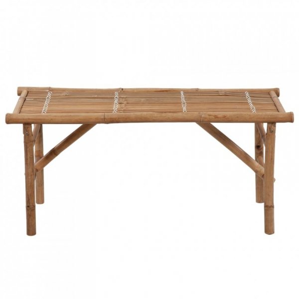 Składana ławka ogrodowa z poduszką, 118 cm, bambusowa