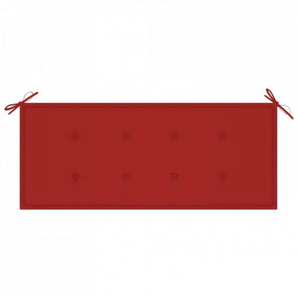 Składana ławka ogrodowa z poduszką, 118 cm, bambusowa