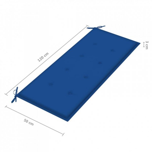 Składana ławka ogrodowa z poduszką, 118 cm, bambusowa