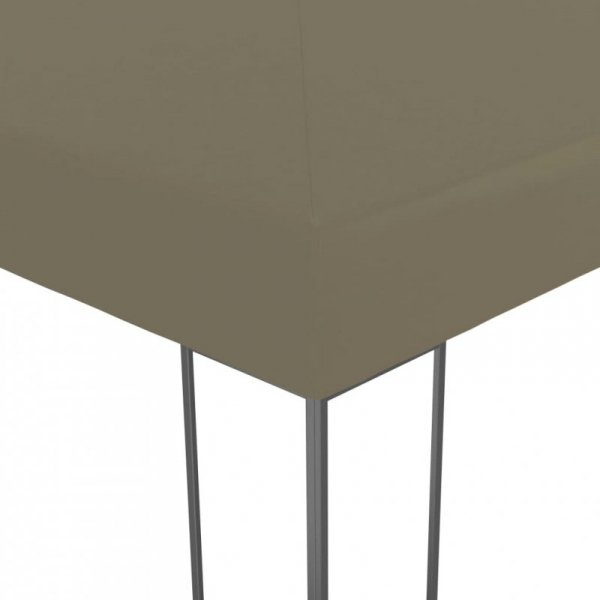 Altana ze sznurem lampekLED, 3x3 m, taupe