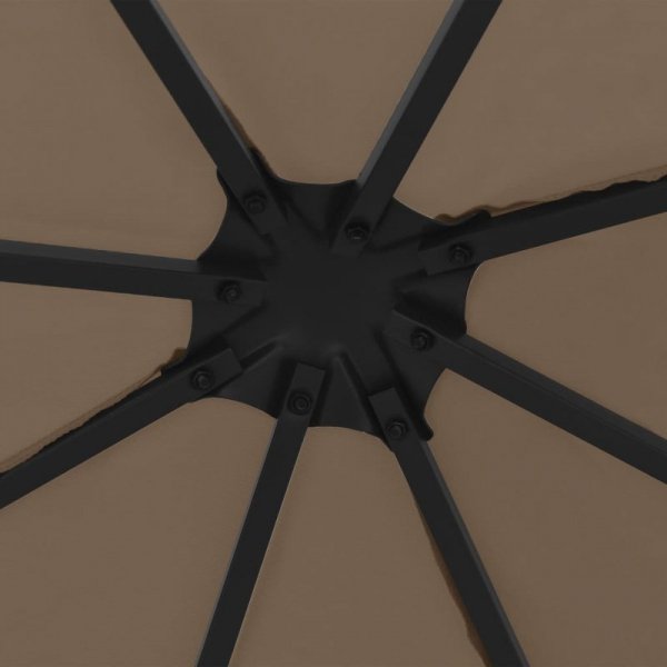 Altana ze sznurem lampek LED, 3x3 m, kolor taupe