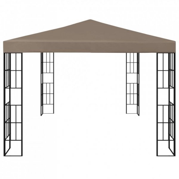 Altana ze sznurem lampek LED, 4x3 m, kolor taupe