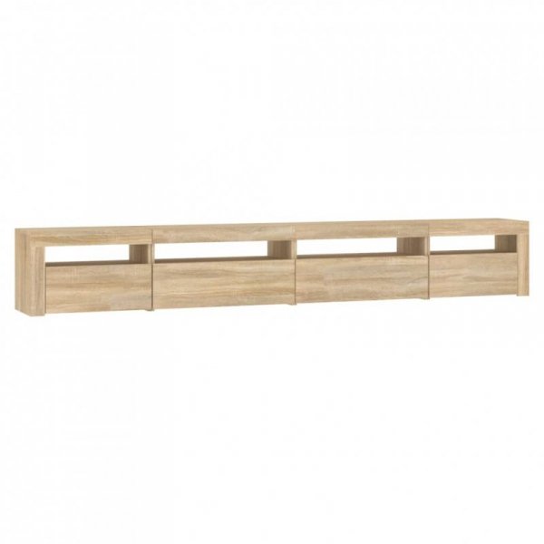 Szafka pod TV z oświetleniem LED, dąb sonoma, 270x35x40 cm