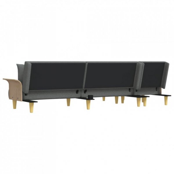 Sofa rozkładana L, ciemnoszara, 279x140x70 cm, tkanina