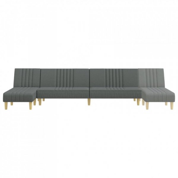 Sofa rozkładana L, ciemnoszara, 255x140x70 cm, tkanina
