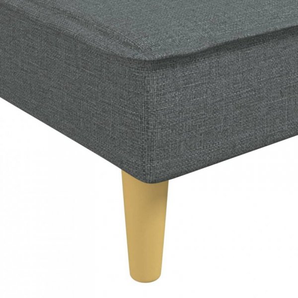 Sofa rozkładana L, ciemnoszara, 255x140x70 cm, tkanina