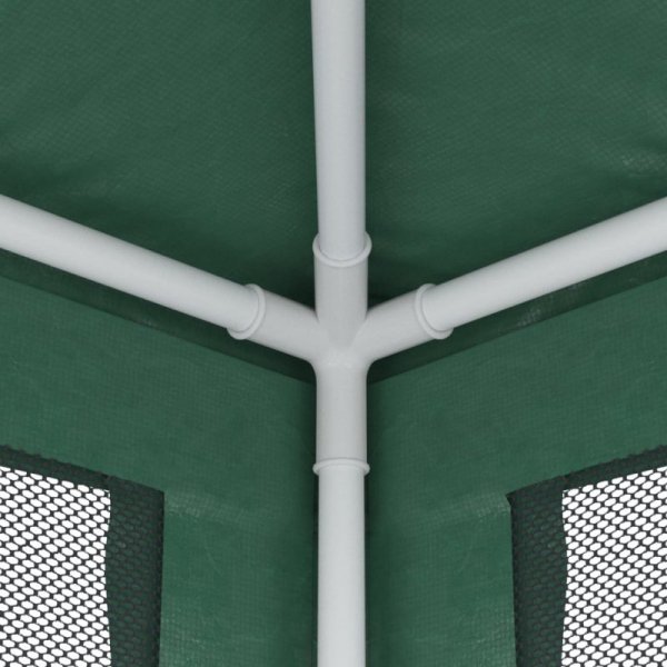 Namiot imprezowy z 4 ścianami z siatki, zielony, 3x4 m, HDPE