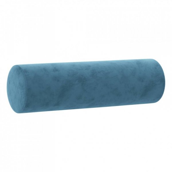 3-osobowa sofa z poduszkami, niebieska, 180 cm, aksamit