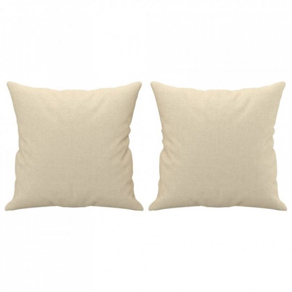 3-osobowa sofa z poduszkami, kremowa, 180 cm, tkanina