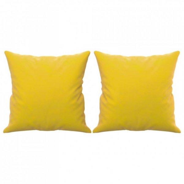 3-osobowa sofa z poduszkami, żółta, 180 cm, aksamit