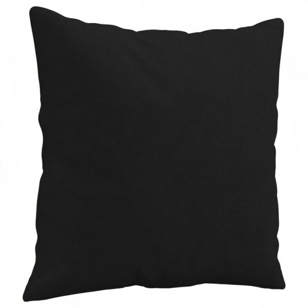 2-osobowa sofa z poduszkami, czarna, 120 cm, mikrofibra