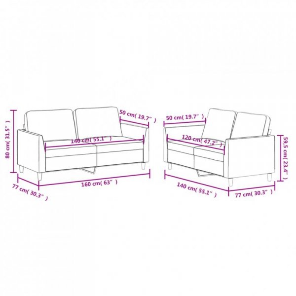 2-osobowa sofa z poduszkami, cappuccino, sztuczna skóra