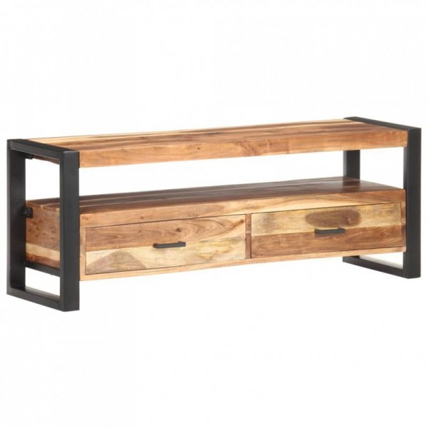 Szafka pod TV, 120x35x45 cm, drewno z miodowym wykończeniem