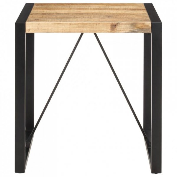 Stolik jadalniany, 70x70x75 cm, lite, surowe drewno mango