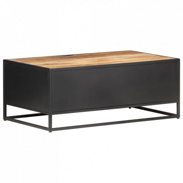 Stolik kawowy, 90x50x35 cm, drewno mango i naturalna trzcina
