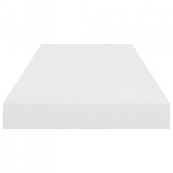 Półki ścienne 4 szt., wysoki połysk, białe, 60x23,5x3,8 cm, MDF