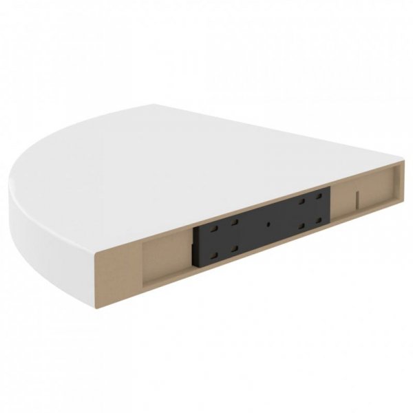 Narożne półki ścienne, 4 szt., białe, 35x35x3,8 cm, MDF