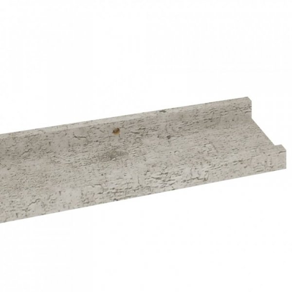 Półki ścienne, 2 szt., szarość betonu, 80x9x3 cm