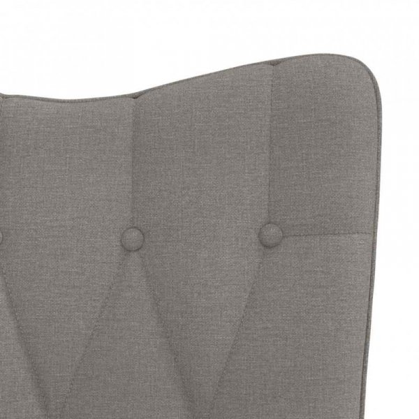 Fotel bujany, kolor taupe, tapicerowany tkaniną