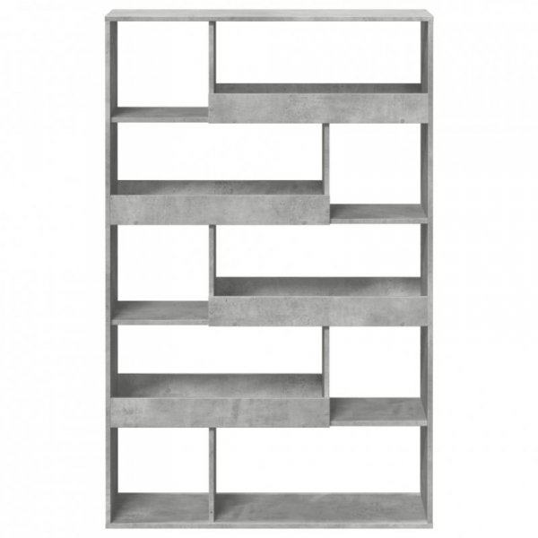 Regał, szarość betonu, 100x33x156,5 cm, materiał drewnopochodny