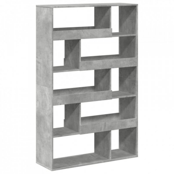 Regał, szarość betonu, 100x33x156,5 cm, materiał drewnopochodny