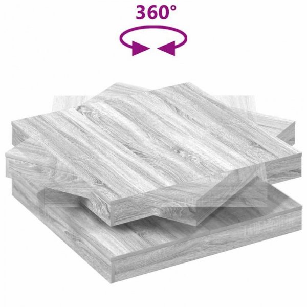 Stolik kawowy obrotowy 360 stopni Szary Sonoma 90x90x34,5 cm