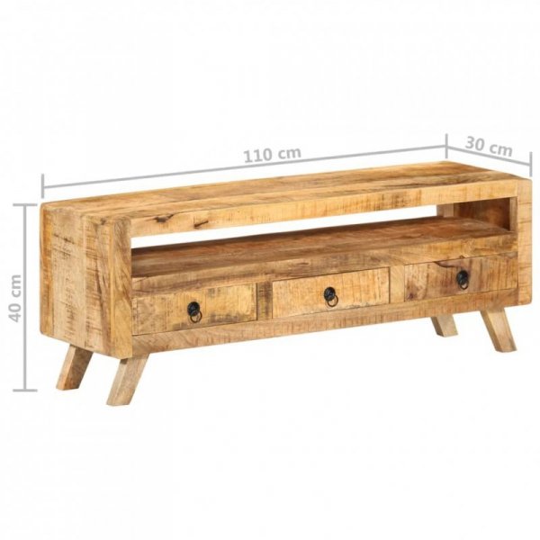 Szafka pod telewizor, 110x30x40 cm, lite drewno mango