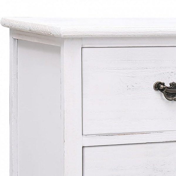Szafka pod TV, antyczna biel, 108x30x40 cm, drewno paulownia