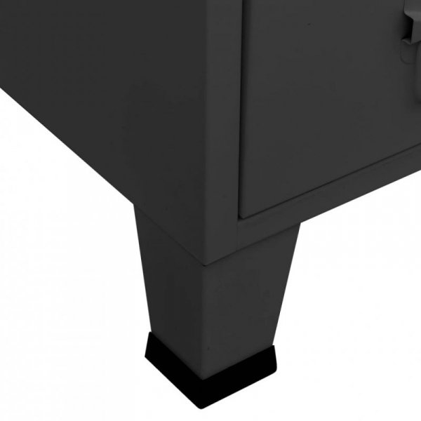 Szafa w stylu industrialnym, antracytowa, 67x35x107 cm, stal