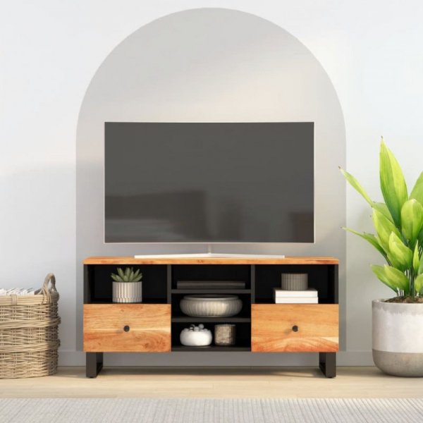 Szafka pod TV, 100x33x46 cm, akacja i materiał drewnopochodny