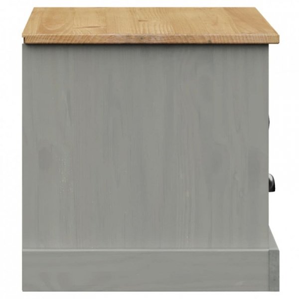 Szafka pod TV VIGO, szara, 106x40x40 cm, lite drewno sosnowe