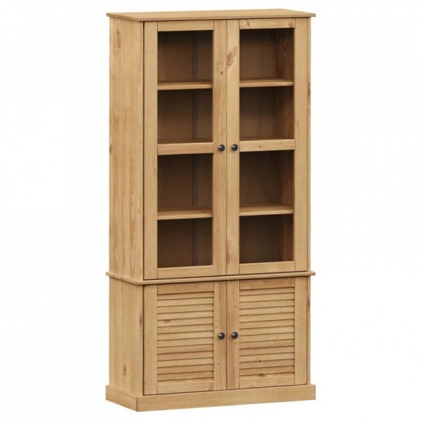 Witryna VIGO, 85x35x170 cm, lite drewno sosnowe