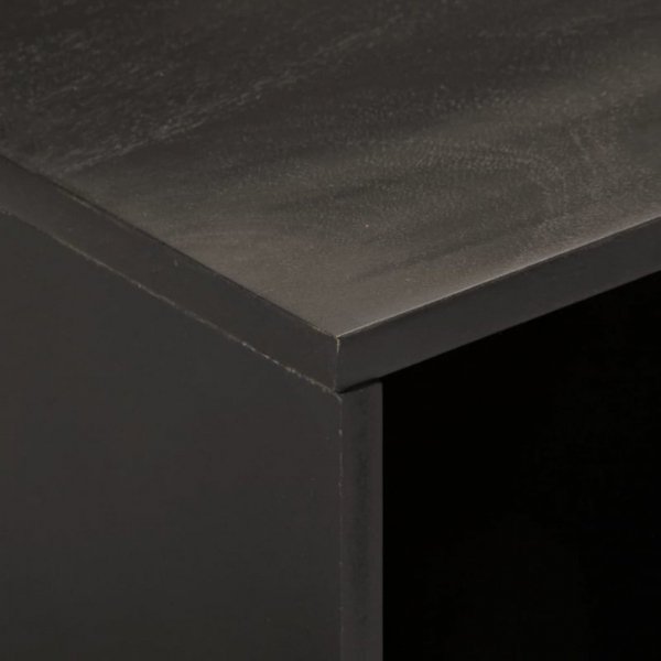 Szafka pod telewizor, czarna, 80x31x46 cm, lite drewno mango