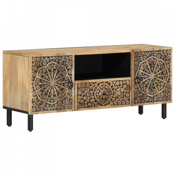 Szafka pod telewizor, 105x33x46 cm, lite drewno mango