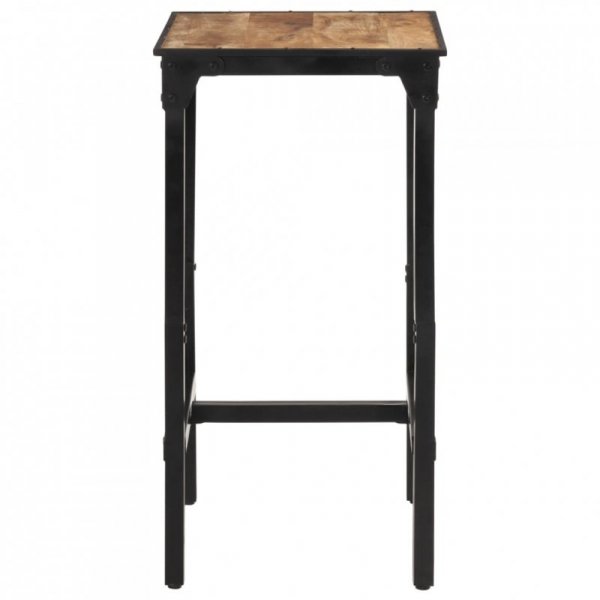 Stolik barowy, 60x55x107 cm, surowe drewno mango