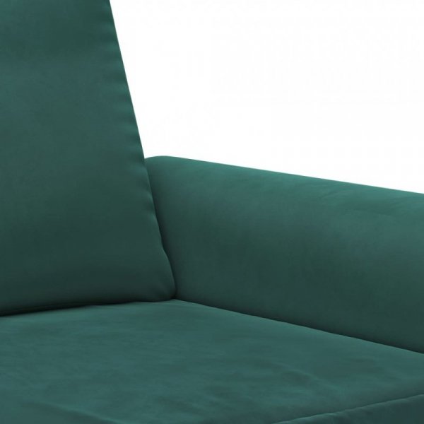 Sofa 3-osobowa, ciemnozielony, 180 cm, obita aksamitem