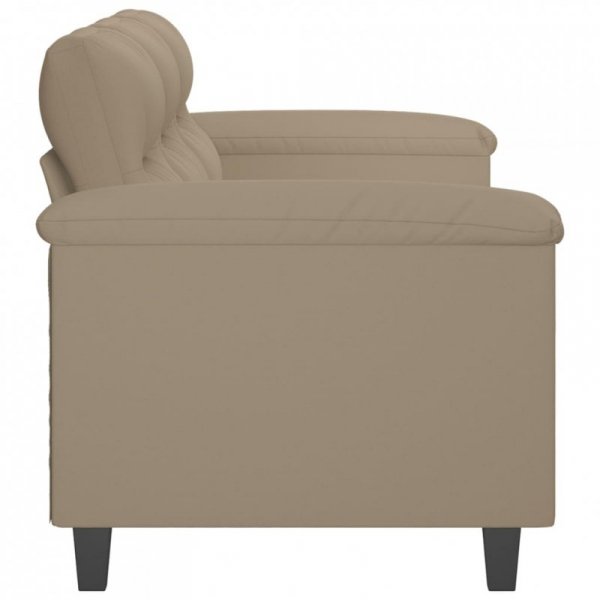 3-osobowa sofa, taupe, 180 cm, tapicerowana mikrofibrą