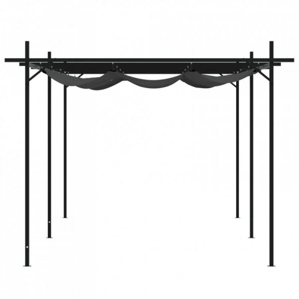 Pergola ze zwijanym dachem, antracytowa, 589x292x230 cm