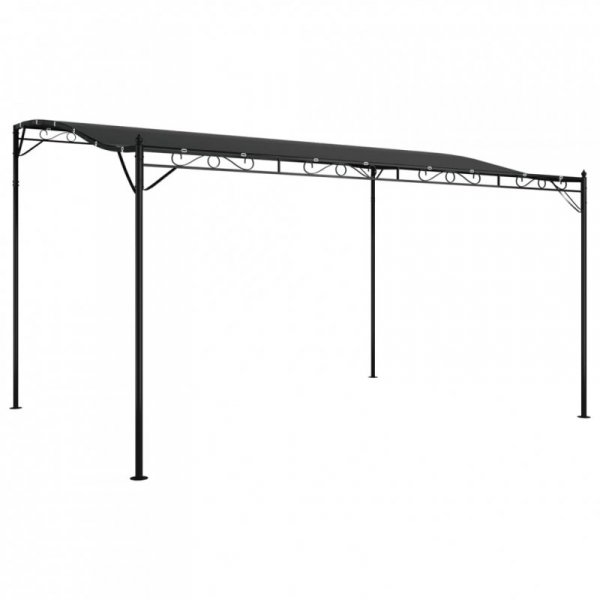 Zadaszenie, antracytowe, 4x3 m, 180 g/m², tkanina i stal