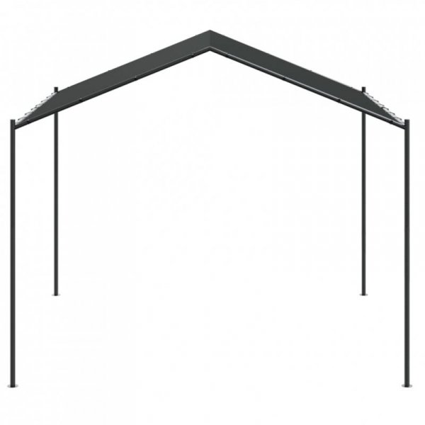 Baldachim ogrodowy, antracytowy, 3x3 m, stal i tkanina