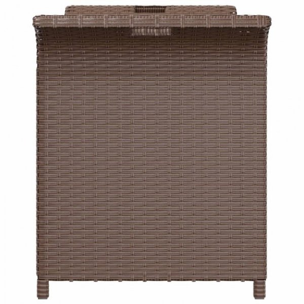 Ławka ogrodowa z poduszką, brązowa, 116x46x57 cm, polirattan