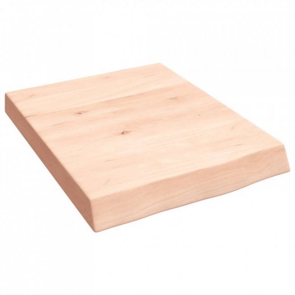 Półka, 40x50x(2-6) cm, surowe lite drewno dębowe