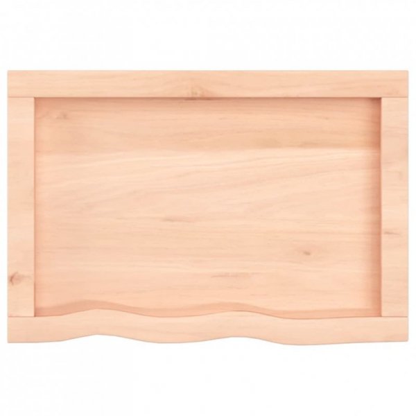 Półka, 60x40x(2-4) cm, surowe lite drewno dębowe