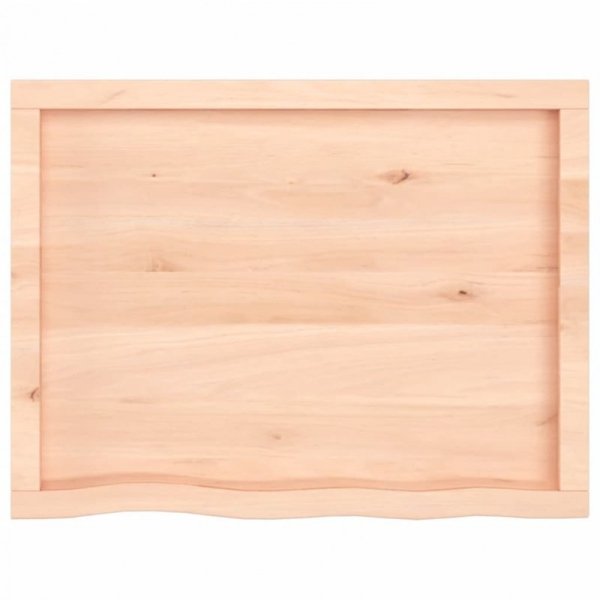 Półka, 80x60x(2-6) cm, surowe lite drewno dębowe