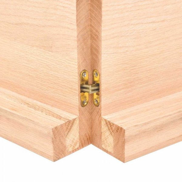Półka, 180x50x(2-6) cm, surowe lite drewno dębowe