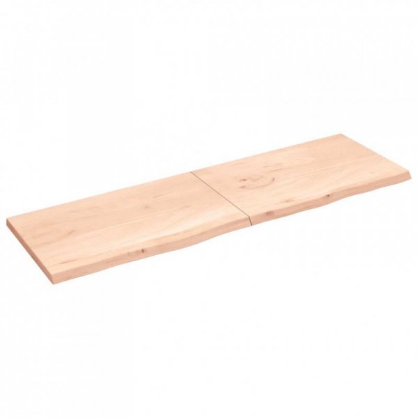 Półka, 200x60x(2-4) cm, surowe lite drewno dębowe