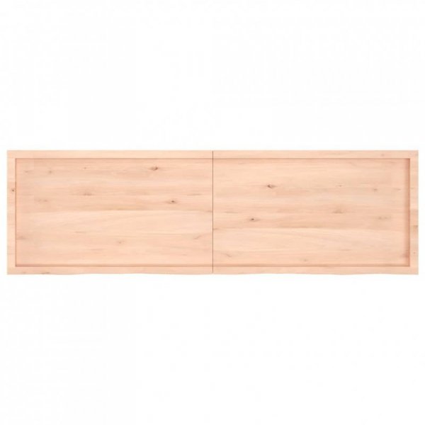 Półka, 200x60x(2-4) cm, surowe lite drewno dębowe