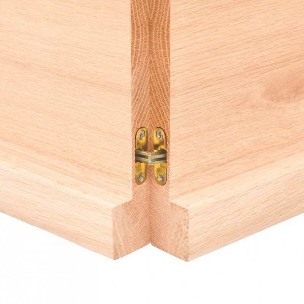 Półka, 200x60x(2-4) cm, surowe lite drewno dębowe