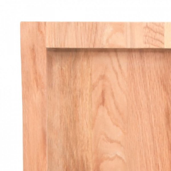 Półka, brązowa, 180x40x(2-6) cm, lakierowane lite drewno dębowe